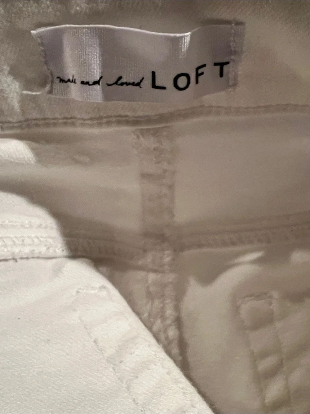 LOFT White The Curvy Skinny Jeans, sz 8 - Picture 4 of 4